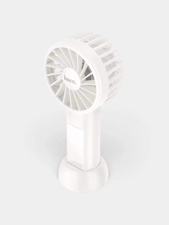 Portativ ventilyator Hoco HX60, qo‘l va stol uchun, Type-C, 3 tezlik, 1200 mAh