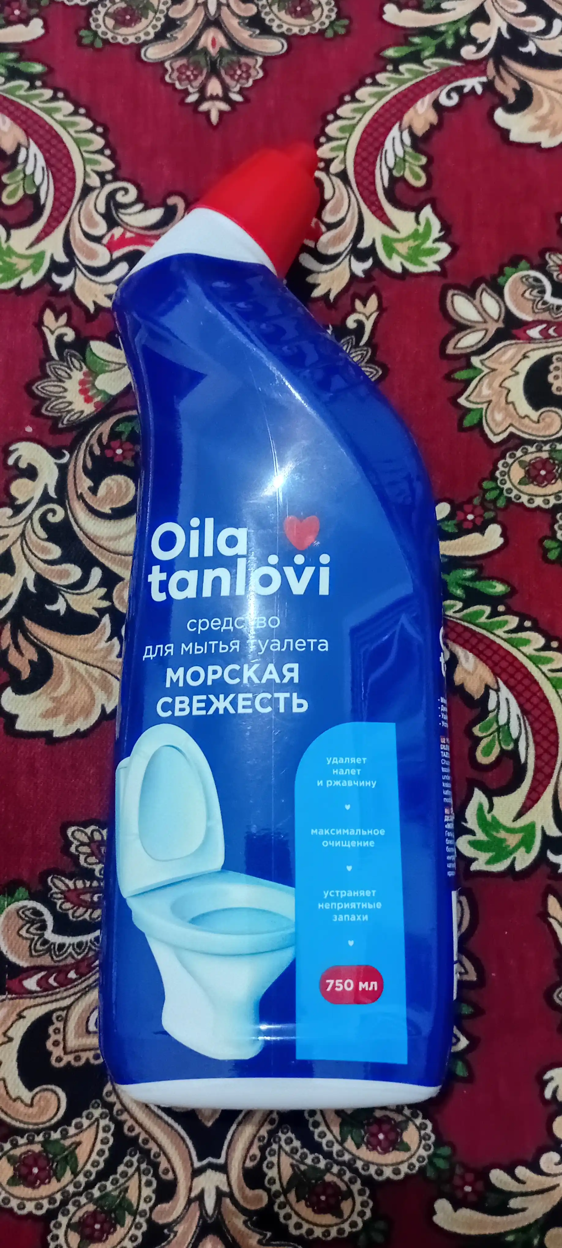 Чистящее и дезинфицирующее средство для туалета Oila tanlovi "Морская свежесть", 750 мл