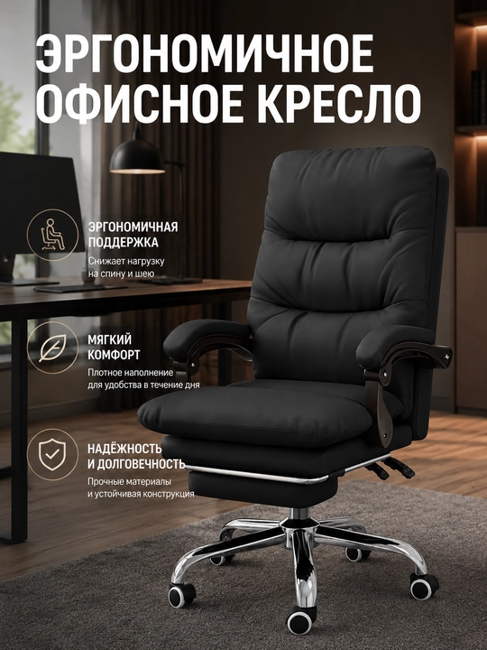 Kreslo Comfort g‘ildirakli uy va ofis uchun - 