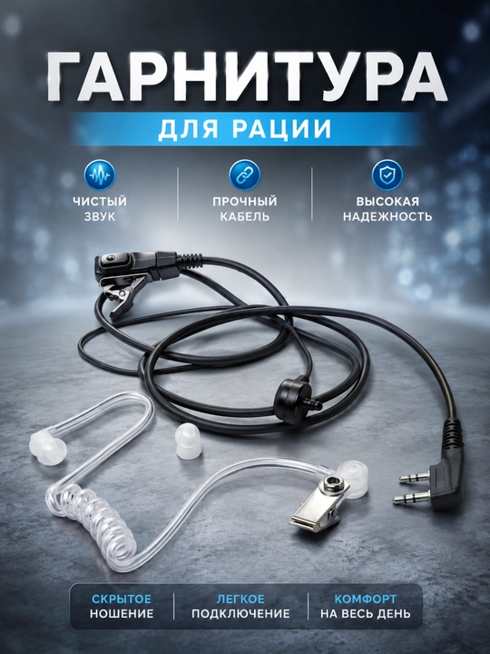 Гарнитура для рации наушники Baofeng UV-5R Проводные наушники для Baofeng BF888s