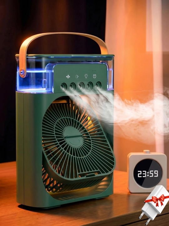 Portativ mini konditsioner, namlagich, mini ventilyator, 3 tasi 1da