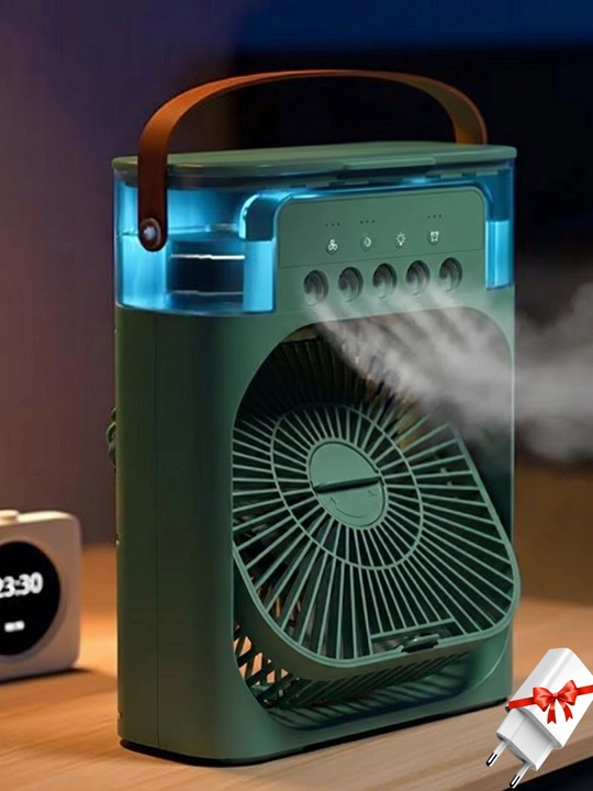 Portativ mini konditsioner, namlagich, mini ventilyator, 3 tasi 1da
