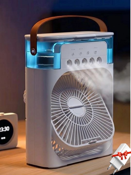 Portativ mini konditsioner, namlagich, mini ventilyator, 3 tasi 1da