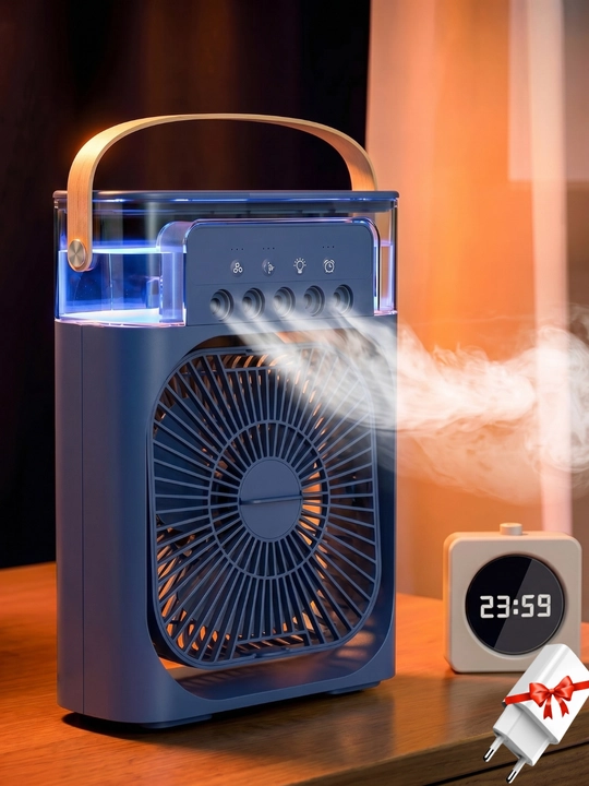 Portativ mini konditsioner, namlagich, mini ventilyator, 3 tasi 1da