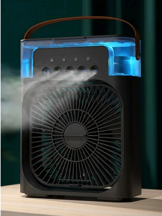 Portativ mini konditsioner, namlagich, mini ventilyator, 3 tasi 1da
