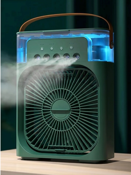 Portativ mini konditsioner, namlagich, mini ventilyator, 3 tasi 1da