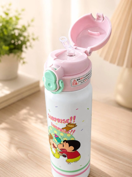 Детский термос Crayon Shinchan 500 мл – нержавеющая сталь, с трубочкой