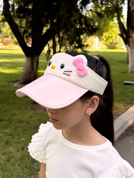 Hello Kitty qizlar va o'smirlar uchun kepka, koziryok 8–18 yosh, quyoshdan himoya