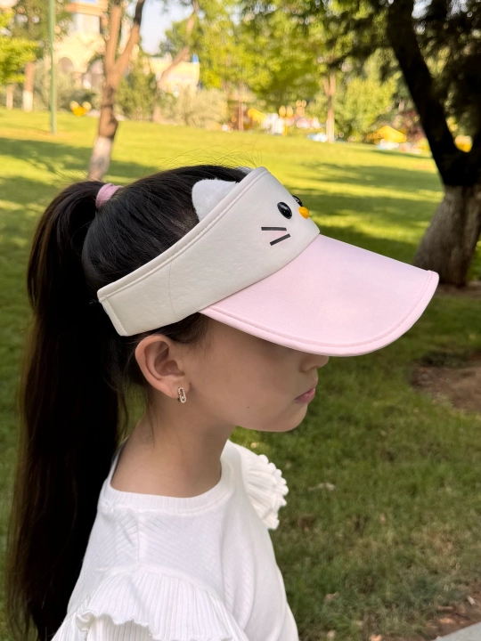 Hello Kitty qizlar va o'smirlar uchun kepka, koziryok 8–18 yosh, quyoshdan himoya