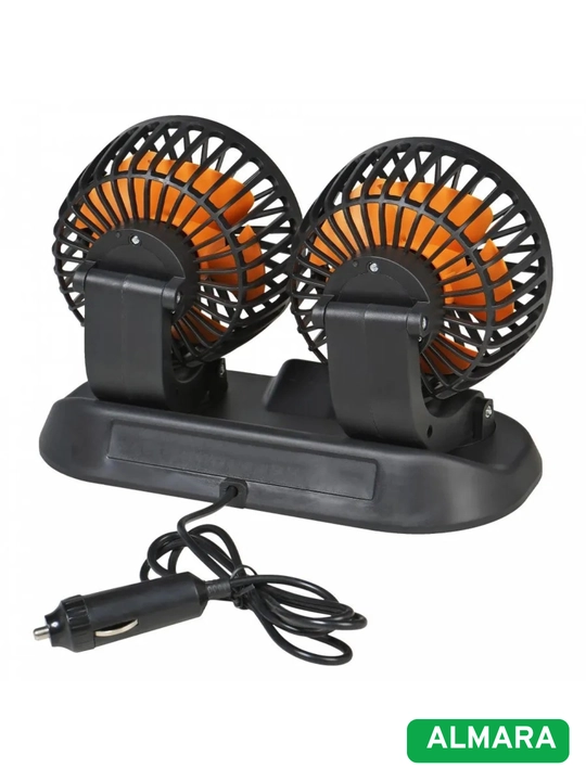 Ventilyator avtomobil ikki boshli vintilator tutatgich portativ avtomobil ventilyatori 12v