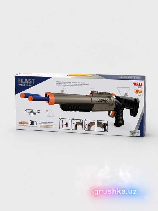 Blast Soft Bullet o‘yinchoq blasteri, yumshoq sochma miltiq