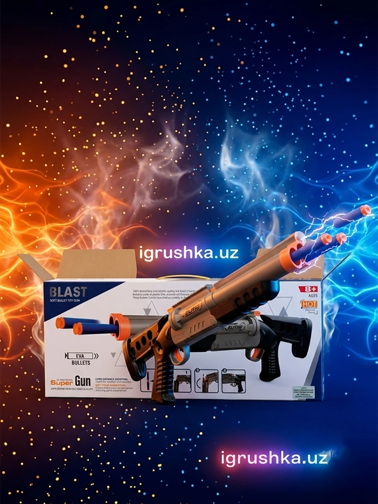 Blast Soft Bullet o‘yinchoq blasteri, yumshoq sochma miltiq