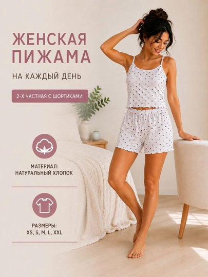 Женская пижама с шортами - 