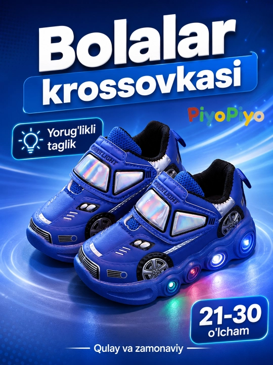 Детские кроссовки с LED подсветкой - 