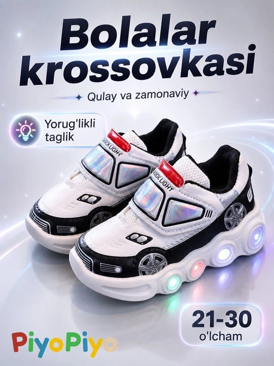 Детские кроссовки с LED подсветкой - 