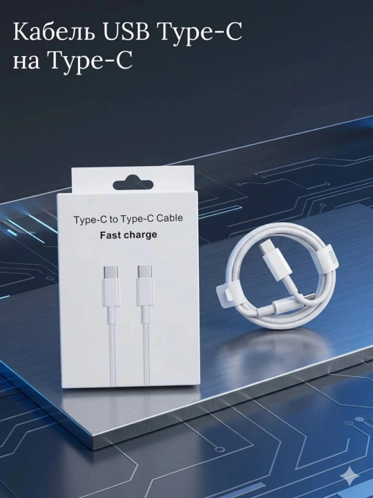 Кабель USB-C/USB-C to Lightning 1 м, для всех гаджетов - 