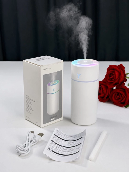 Dreamoon Havo namlagich, RGB yoritgichli, USB Type-C, 350 ml, uy, ofis va avtomobil uchun