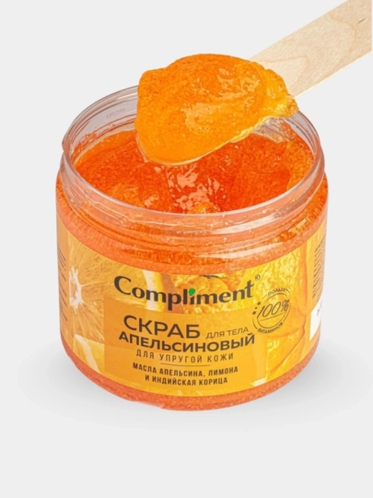 Elastik teri uchun "Compliment Apelsin" tana skrabi, 400 ml