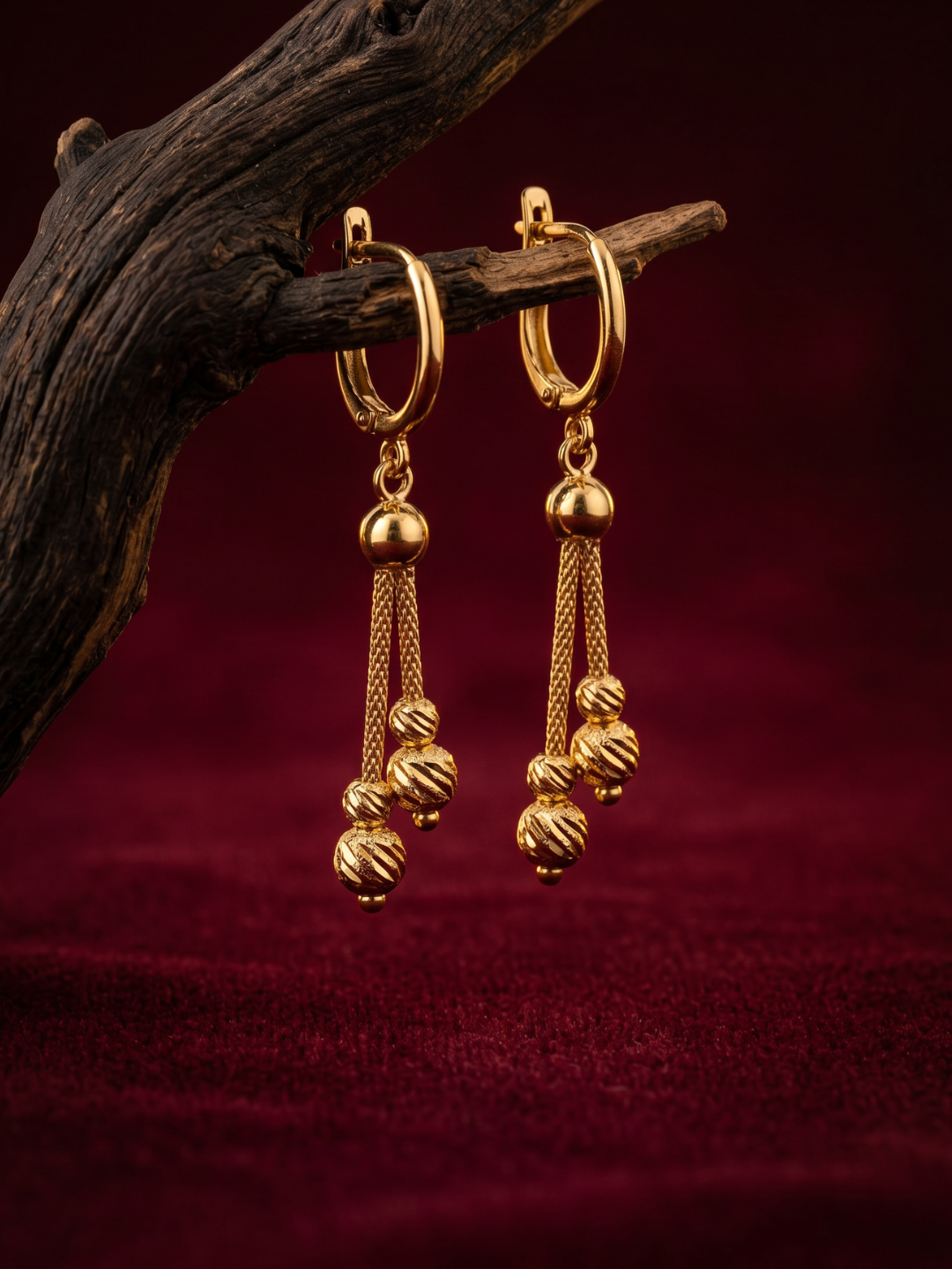 Ayollar uchun oltin sirg'alar, 4,36 gr, tilla 585 proba, GOLDWISH