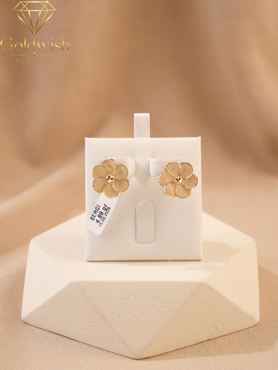 Золотые серьги для женщин, 4,89 гр, золото 585 пробы, GOLDWISH - 