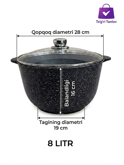 Qozon granit, Gardarika qozoni, rassiya qozoni, 4 litr 6 litr 8 litr