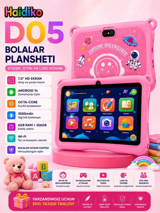 Haidiko D05 Bolalar Plansheti - 