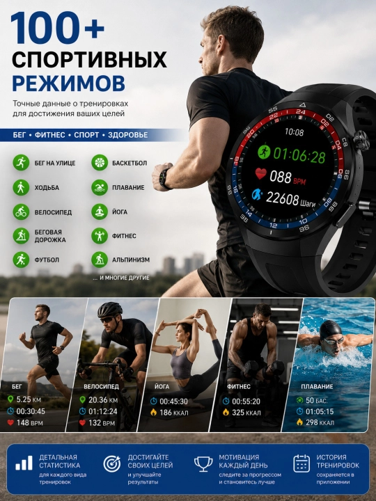 C15 Pro smart soat, Bluetooth qo'ng'iroq, dumaloq ekran, metall korpus, Android/iOS