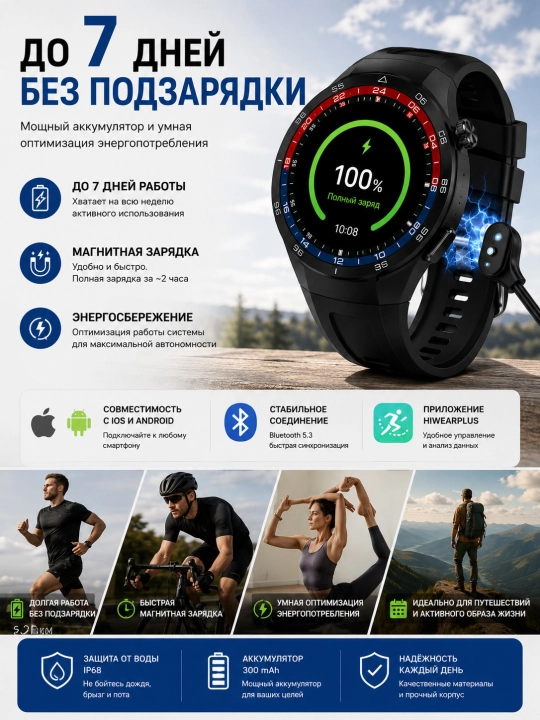 C15 Pro smart soat, Bluetooth qo'ng'iroq, dumaloq ekran, metall korpus, Android/iOS