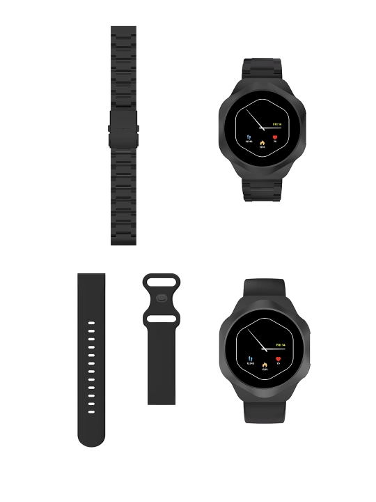 Смарт-часы Canyon Hexagon SW-88 AMOLED, с функцией звонков и двумя ремешками