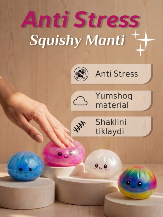 Manti Skvish interaktiv antistress o'yinchog'i - 