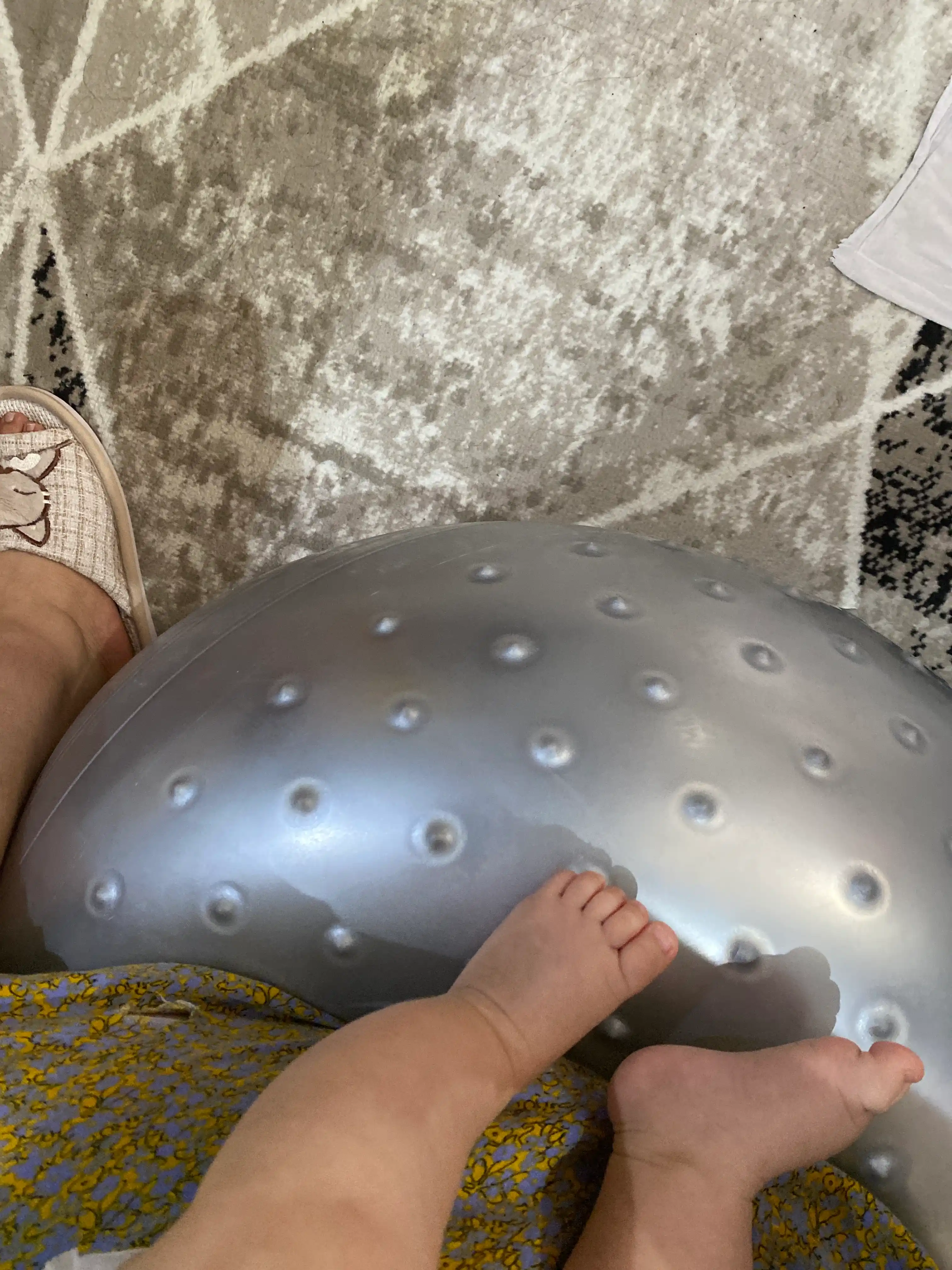 Мяч для фитнеса и йоги пол шипом, Fitball, с насосом, 75-85-95 см