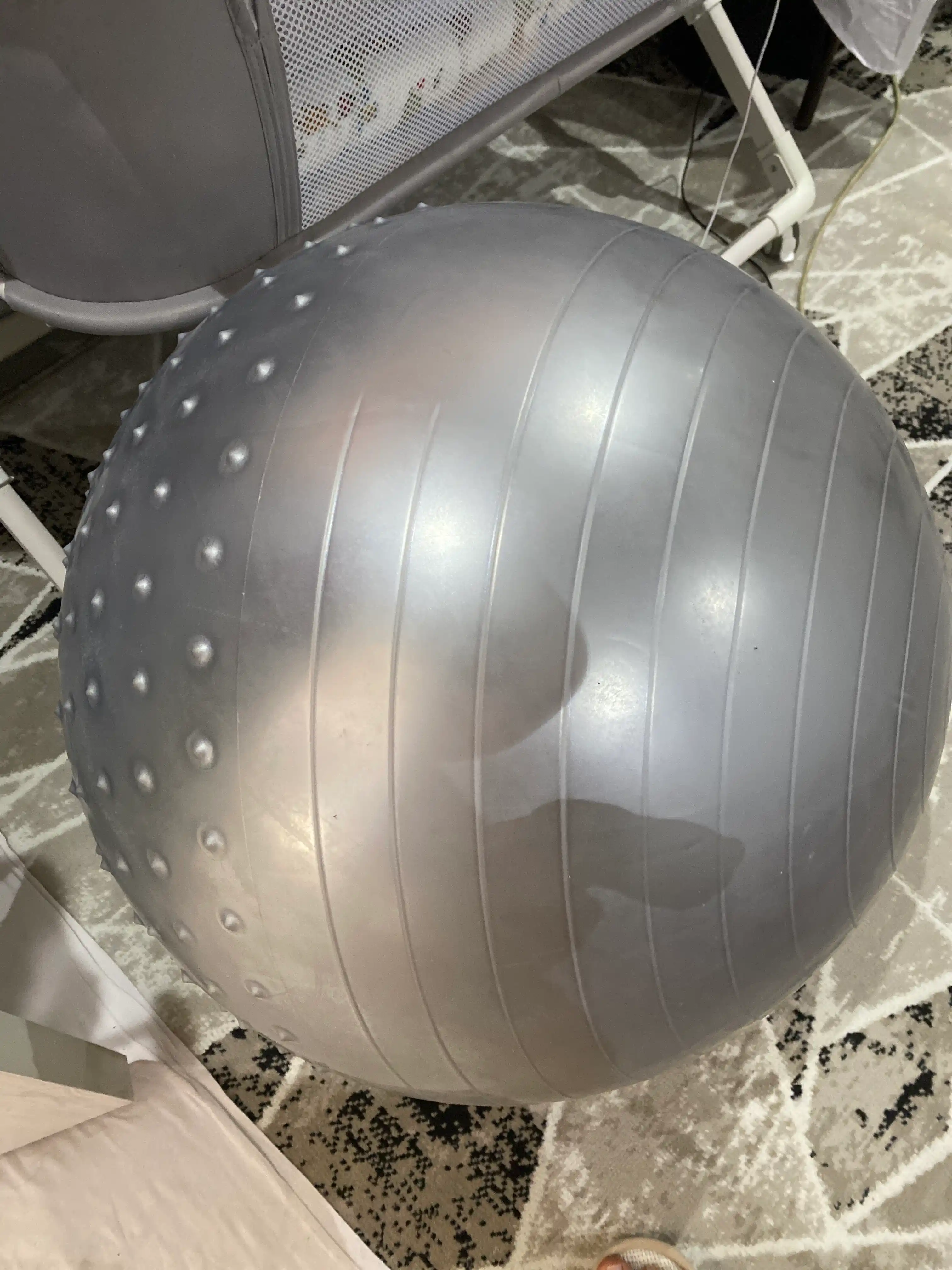 Мяч для фитнеса и йоги пол шипом, Fitball, с насосом, 75-85-95 см
