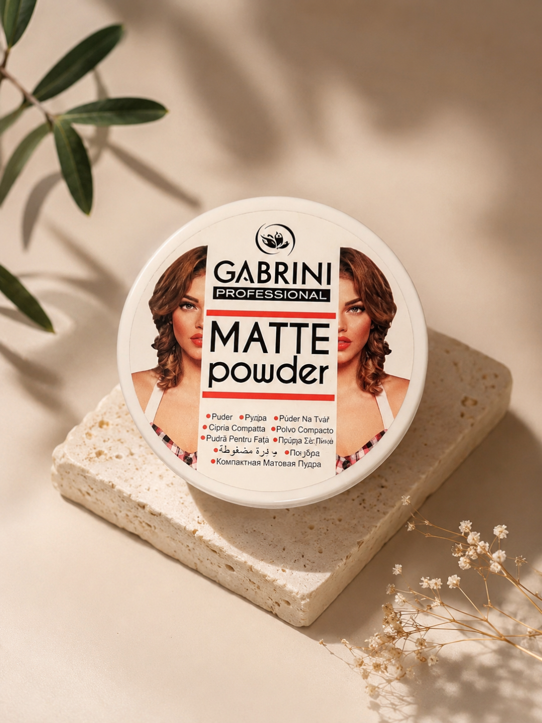 GABRINI Professional Matte Powder Оргинал – Компактная матирующая пудра для лица - 