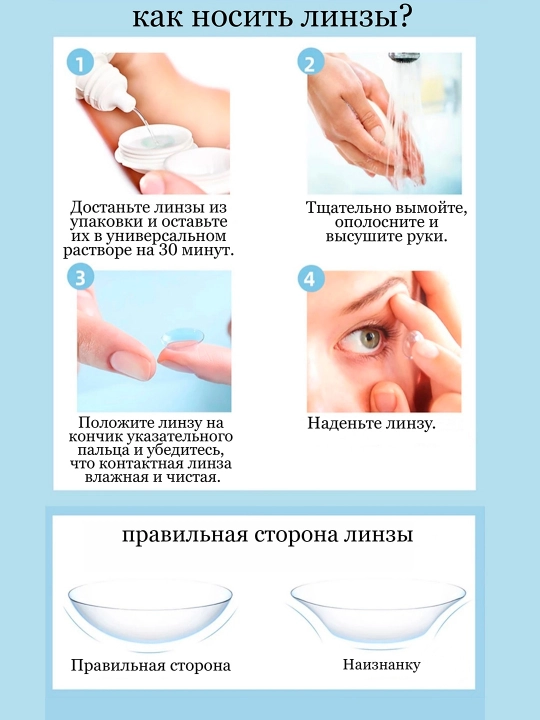 CLEAR  Premium прозрачные контактные линзы BC 8.6, DIA14.2, 1 год