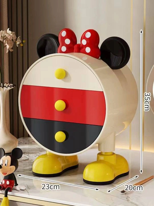 Mickey Mouse 3 qavatli bolalar tokchasi, o‘yinchoq va kitob uchun javon - 