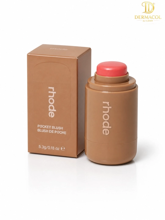 Kremli rumyana stik yuzi yonoq lab uchun RHODE Pocket Blush Spicy Marg korall rang