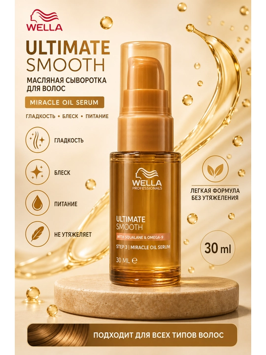 ULTIMATE SMOOTH Miracle Oil Serum Масляная сыворотка для волос