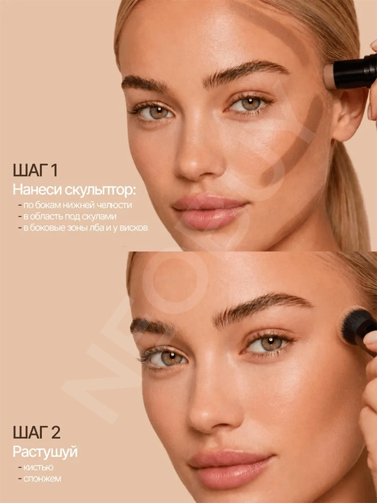 Контуринг для лица скульптор для лица хайлайтер в кремовом стике QIC Shimmer Stick