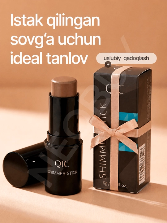 Контуринг для лица скульптор для лица хайлайтер в кремовом стике QIC Shimmer Stick