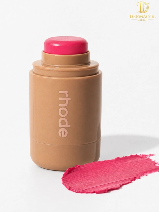 Кремовые румяна стик для лица и губ RHODE Pocket Blush JUISY BOX ярко-розовый оттенок