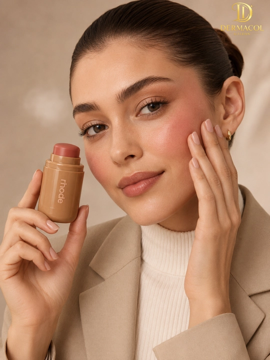 Кремовые румяна стик для лица и губ RHODE Pocket Blush Freckle нейтральный персиковый тон