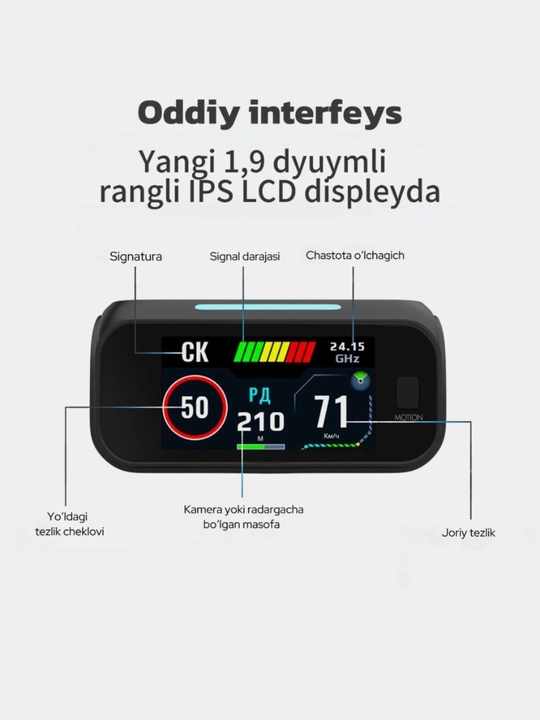 Радар-детектор SilverStone F1 Doppler II PRO Wi-Fi с GPS/ГЛОНАСС и IPS-дисплеем