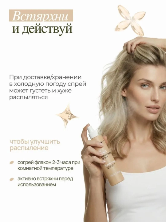 Спрей для волос термозащита несмываемый уход 15 в 1 Restart MIXIT, 250 мл
