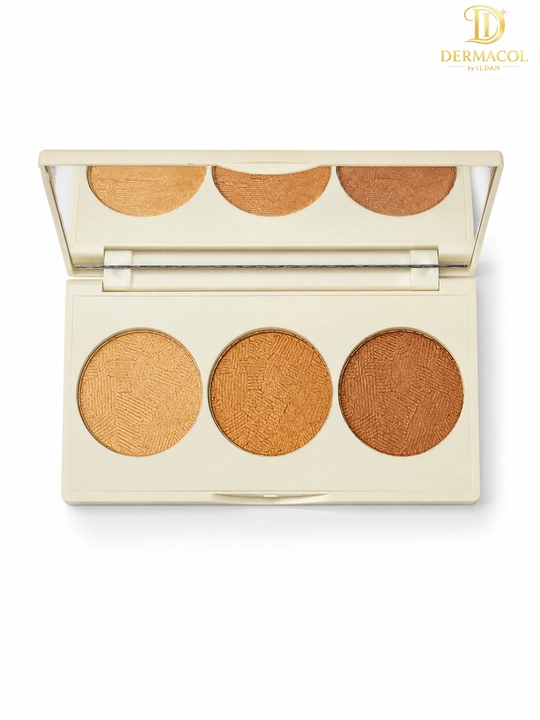 Хайлайтер бронзер для лица светящий эффект шиммер палетка AVEMOR Highlighter B