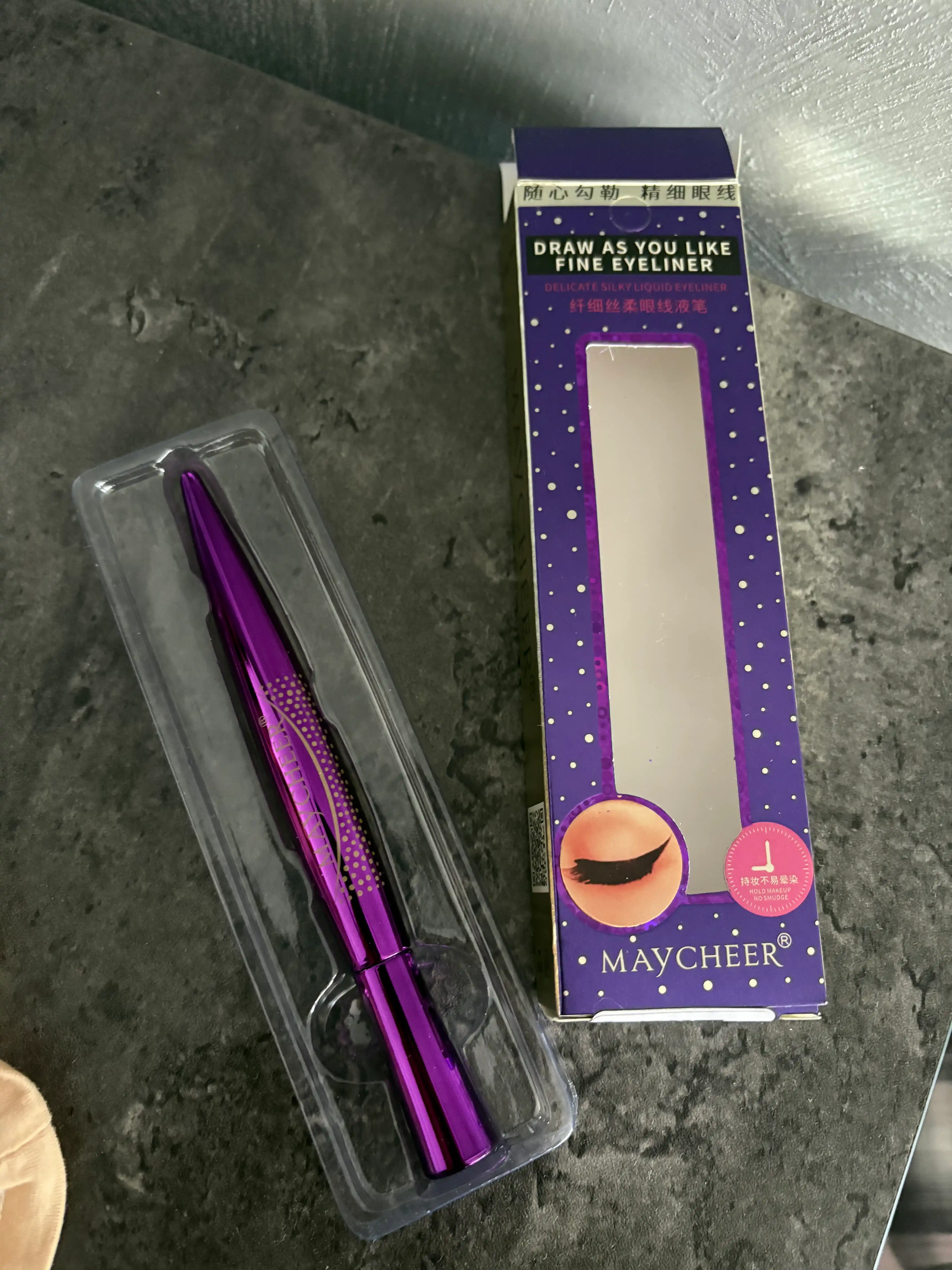 Подводка для глаз Maycheer, водостойкая, точная линия, черный eyeliner