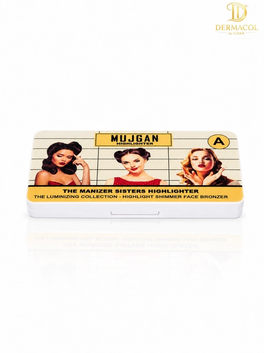 Хайлайтер бронзер для лица светящий эффект шиммер палетка MUJGAN Highlighter A