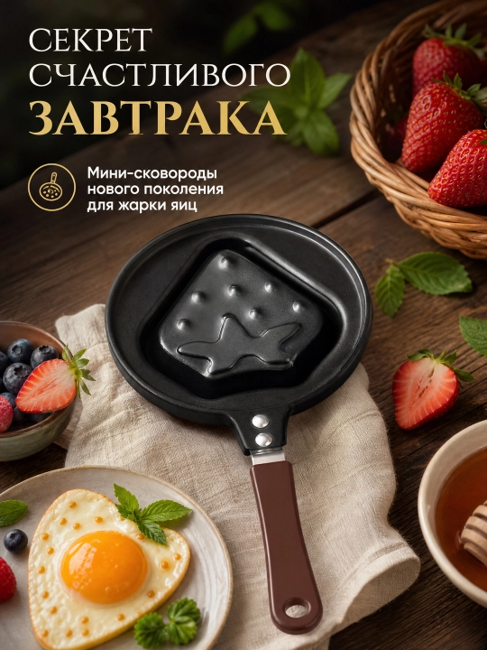 Мини сковорода для приготовления омлетов и блинов - 