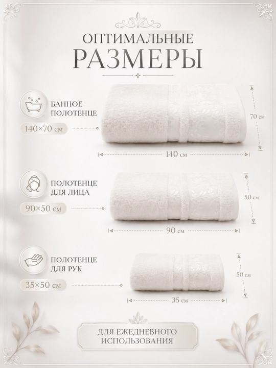 Sochiqlar to'plami 3 tasi 1 da, hammom, yuz va soch uchun, yumshoq va mayin