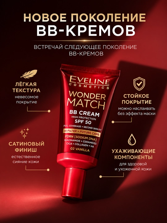WONDER MATCH yuz uchun bb-krem SPF50 04 BEIGE - 