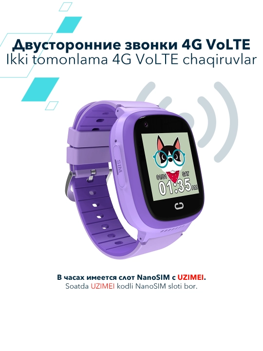 Детские смарт часы Canyon Sunny KW 48, 4G, LTE с GPS трекером и видеозвонком